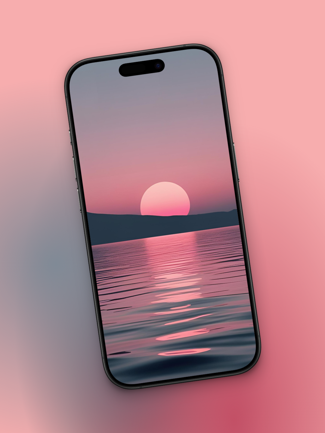 Atardecer en tonos oscuros y rosados | Wallpaper