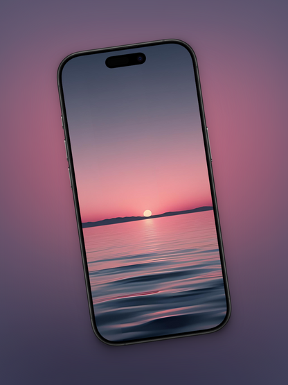 Degrado de atardecer rosa y azul marino | 10 Wallpapers Pack