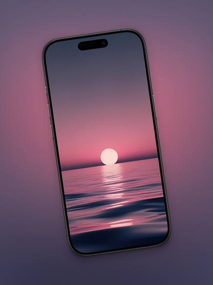 Degrado de atardecer rosa y azul marino | 10 Wallpapers Pack