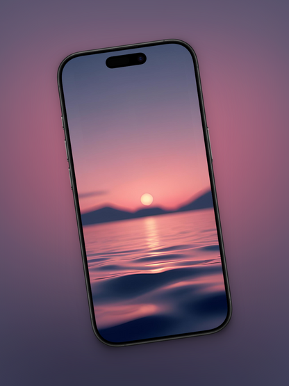Degrado de atardecer rosa y azul marino | 10 Wallpapers Pack