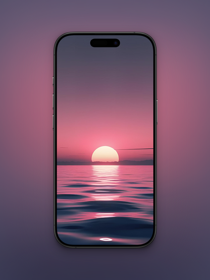 Degrado de atardecer rosa y azul marino | 10 Wallpapers Pack
